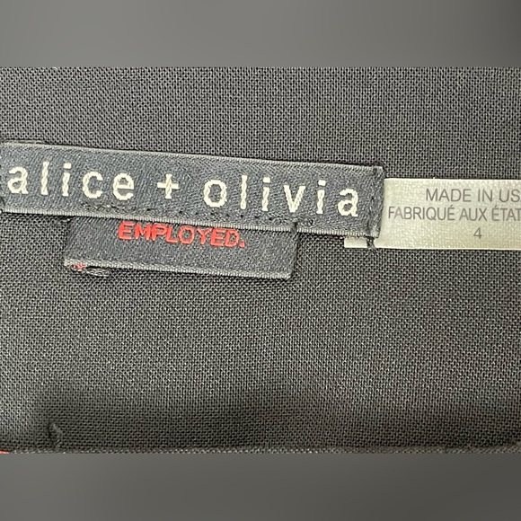 Alice + Olivia Employed Cuffed Wool Pleated Trouser Cropped Quiet Luxury Pants - Picture 7 of 9